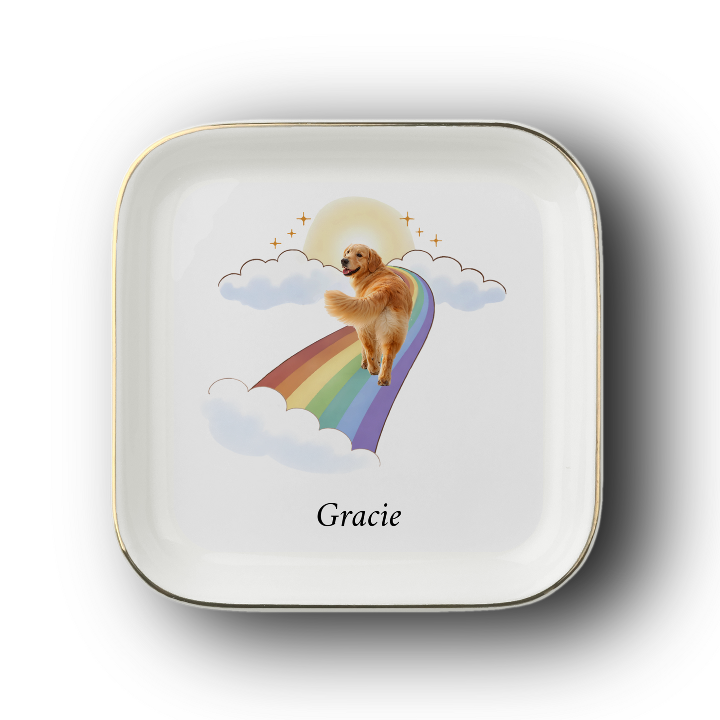 Personalized Dog Memorial Jewelry Dish