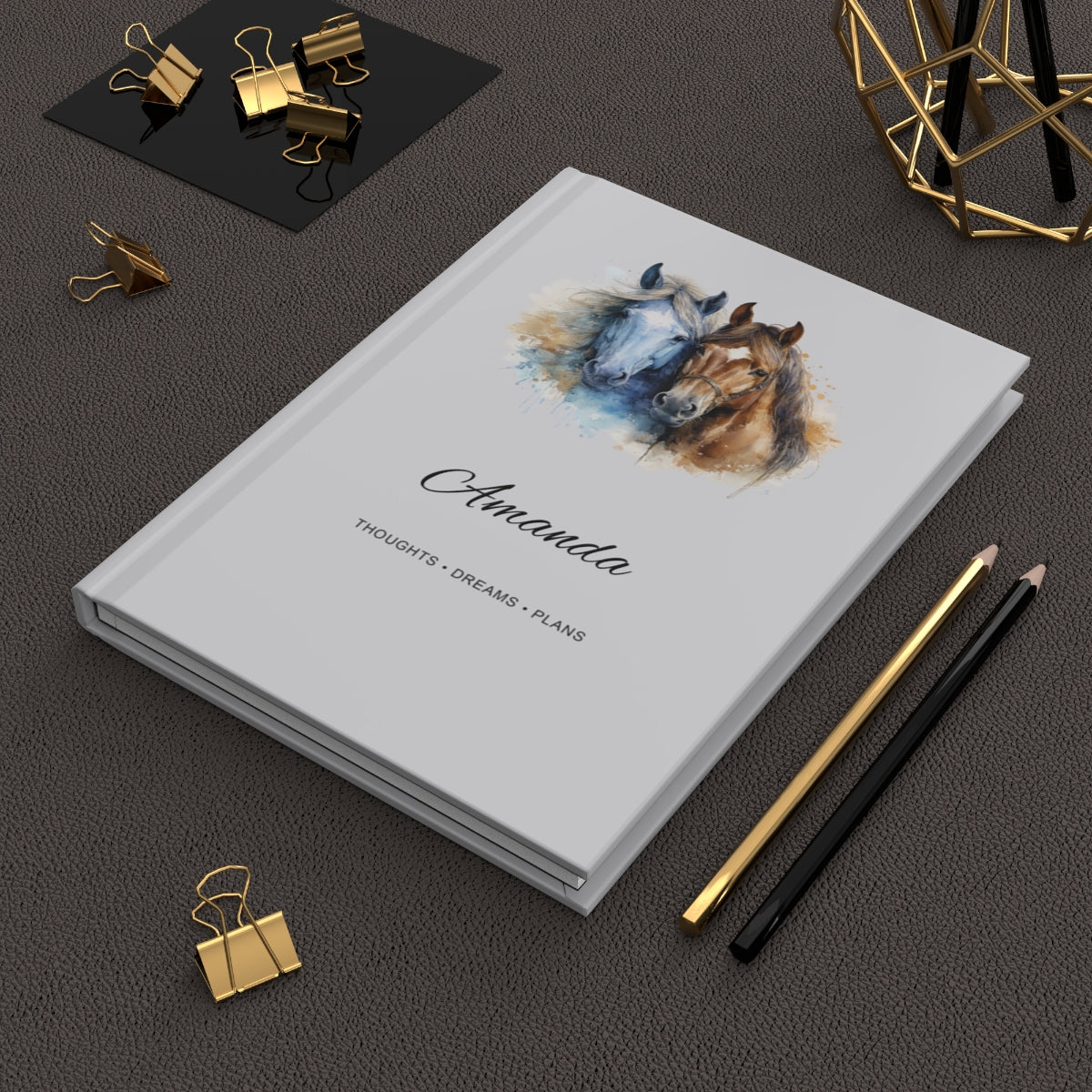 Personalized Horse Hardcover Journal