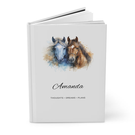 Personalized Horse Hardcover Journal