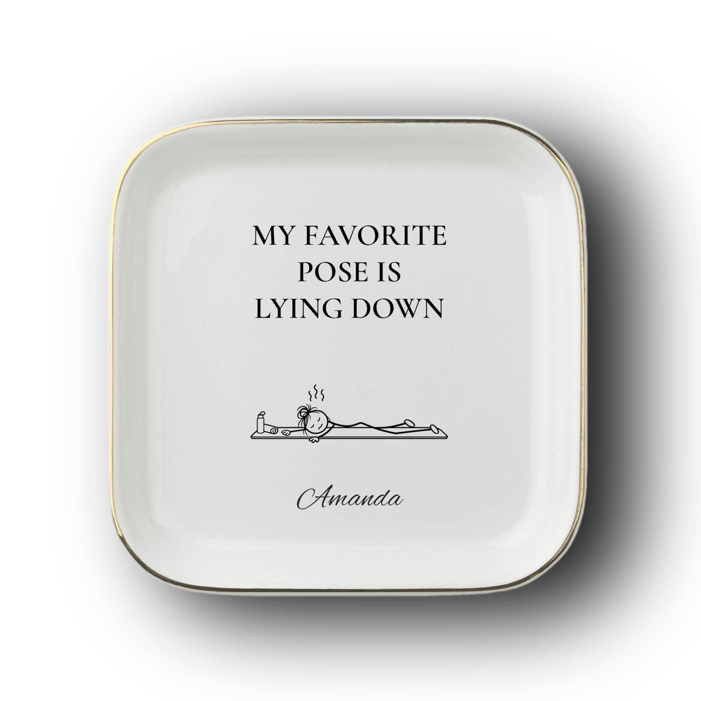 Personalized Funny Yoga Jewelry Dish
