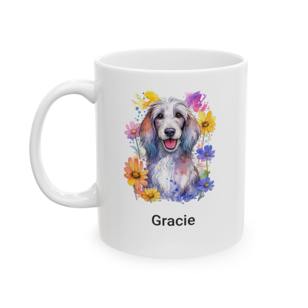 Personalized Dog Watercolor Mug (11oz, 15oz)