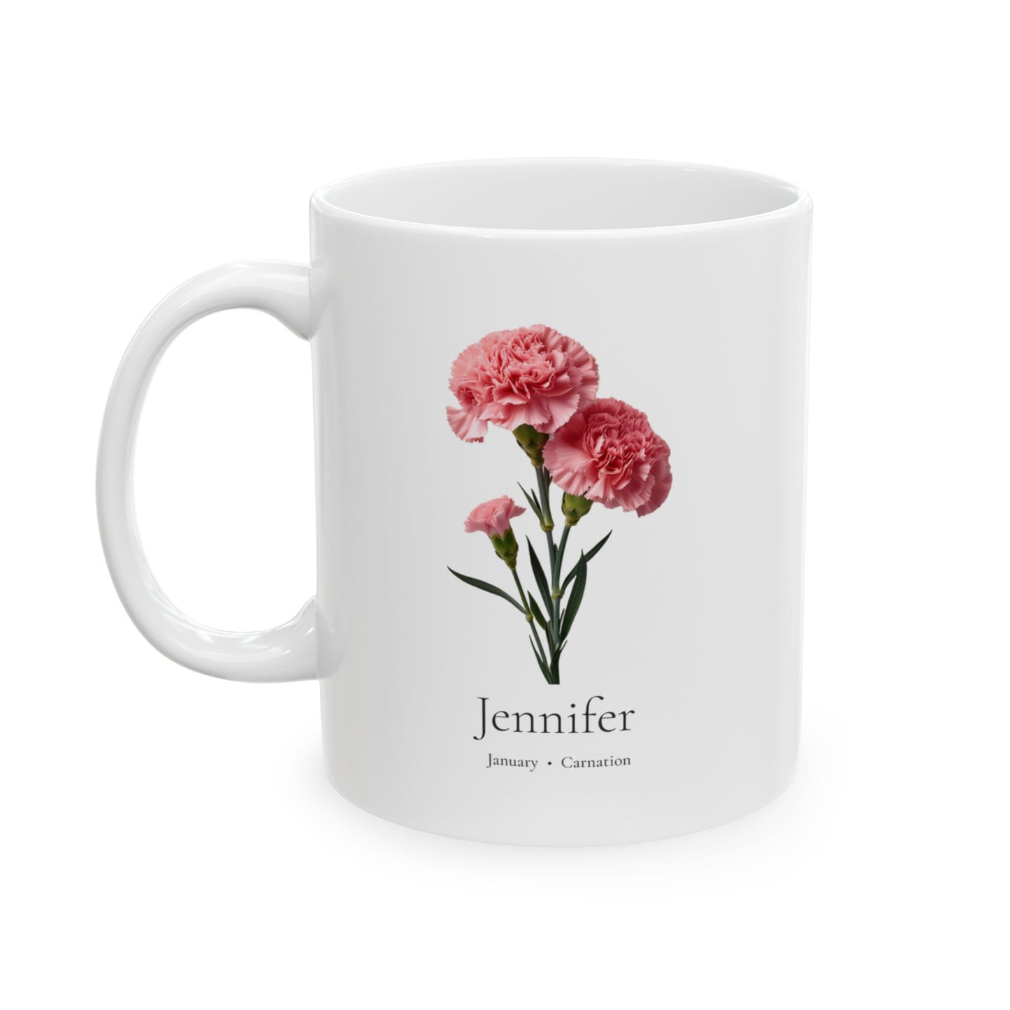 Personalized Birth Flower 11oz Mug