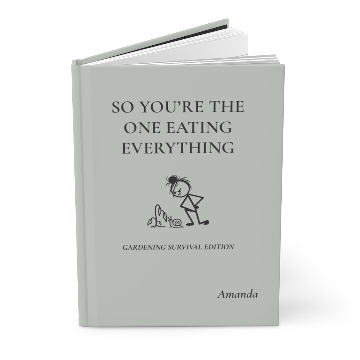 Personalized Funny Gardening Hardcover Journal