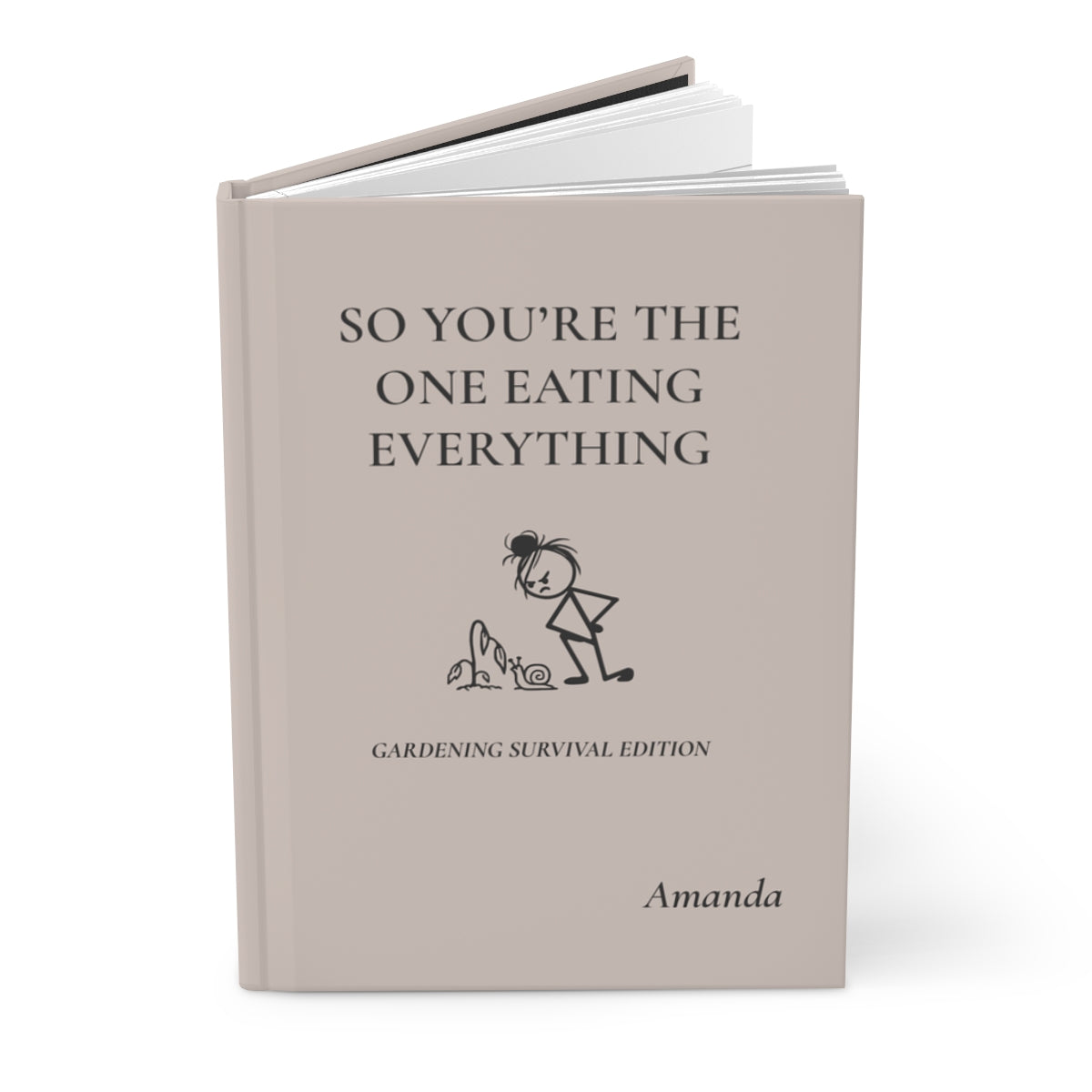 Personalized Funny Gardening Hardcover Journal