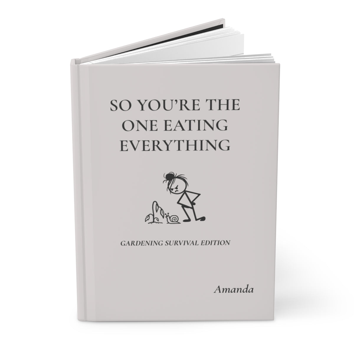 Personalized Funny Gardening Hardcover Journal