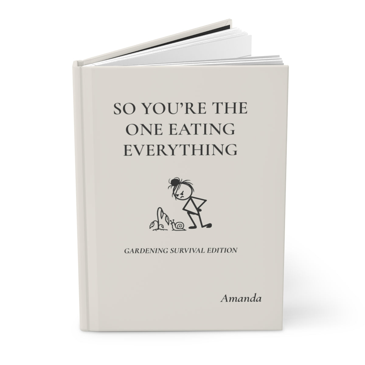 Personalized Funny Gardening Hardcover Journal