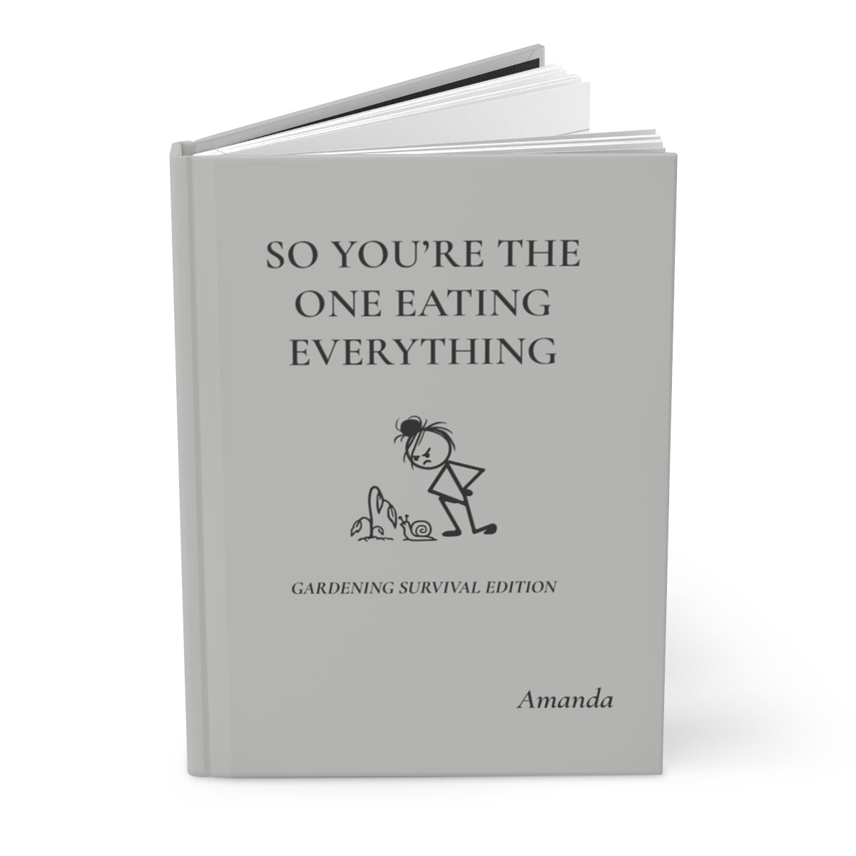 Personalized Funny Gardening Hardcover Journal