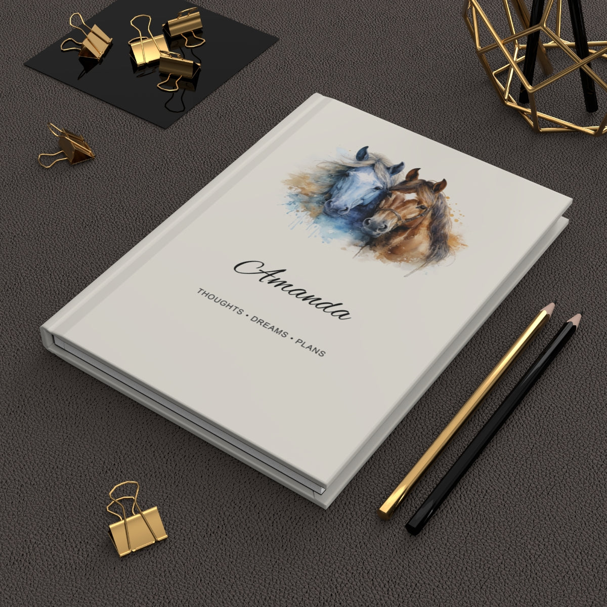 Personalized Horse Hardcover Journal
