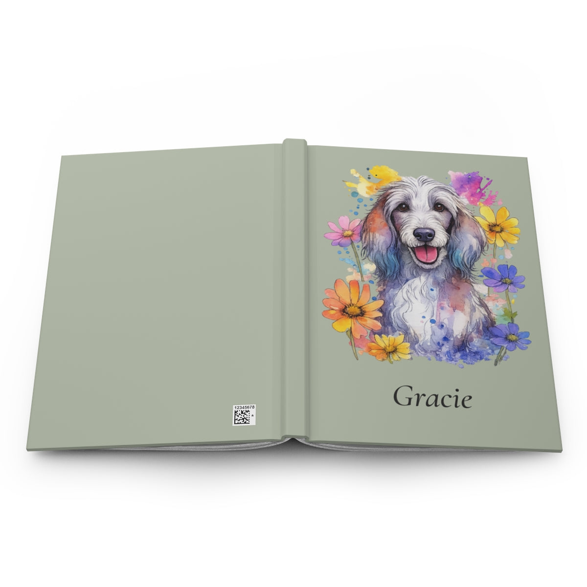 Personalized Dog Watercolor Hardcover Journal