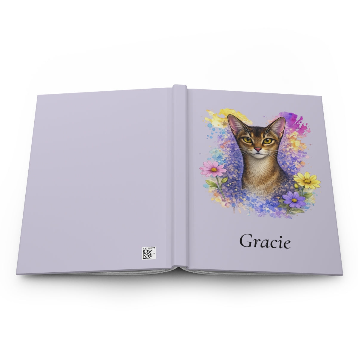 Personalized Cat Watercolor Hardcover Journal