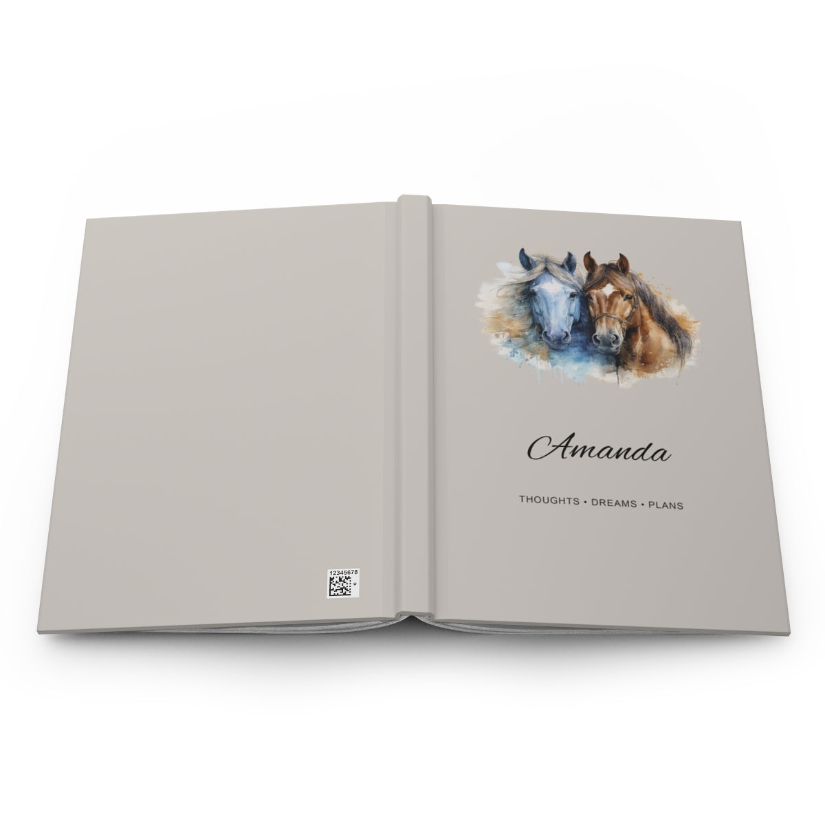 Personalized Horse Hardcover Journal