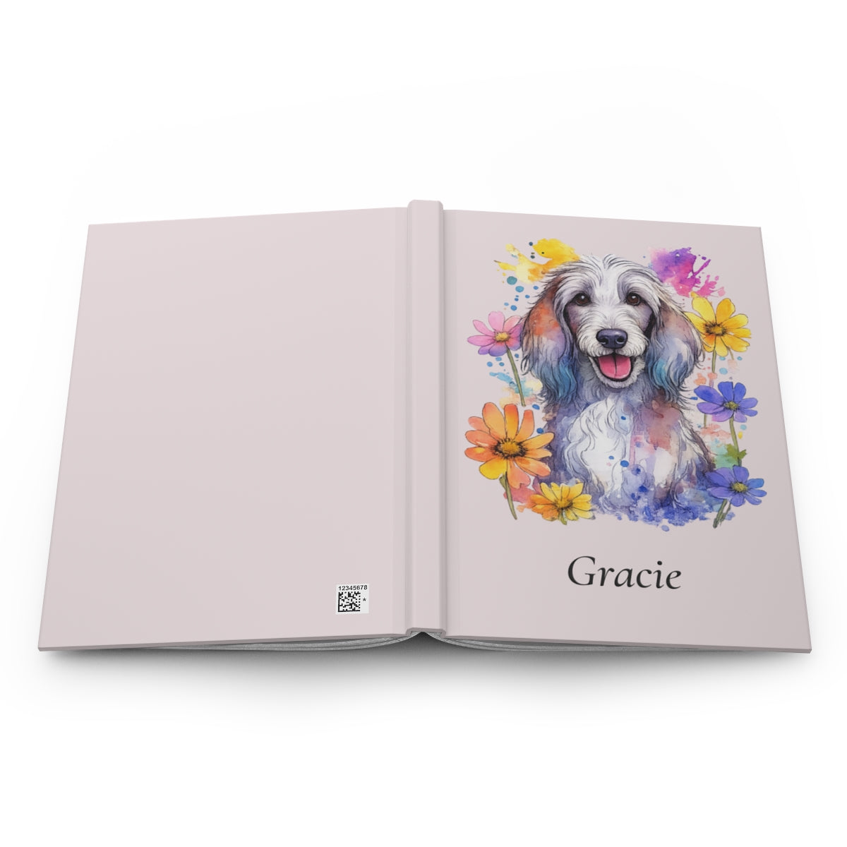 Personalized Dog Watercolor Hardcover Journal