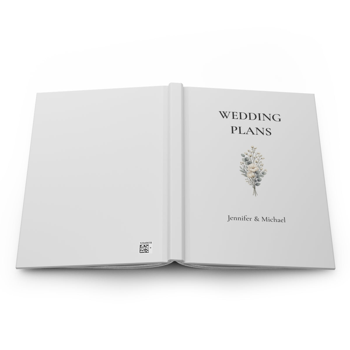 Personalized Hardcover Wedding Journal Matte