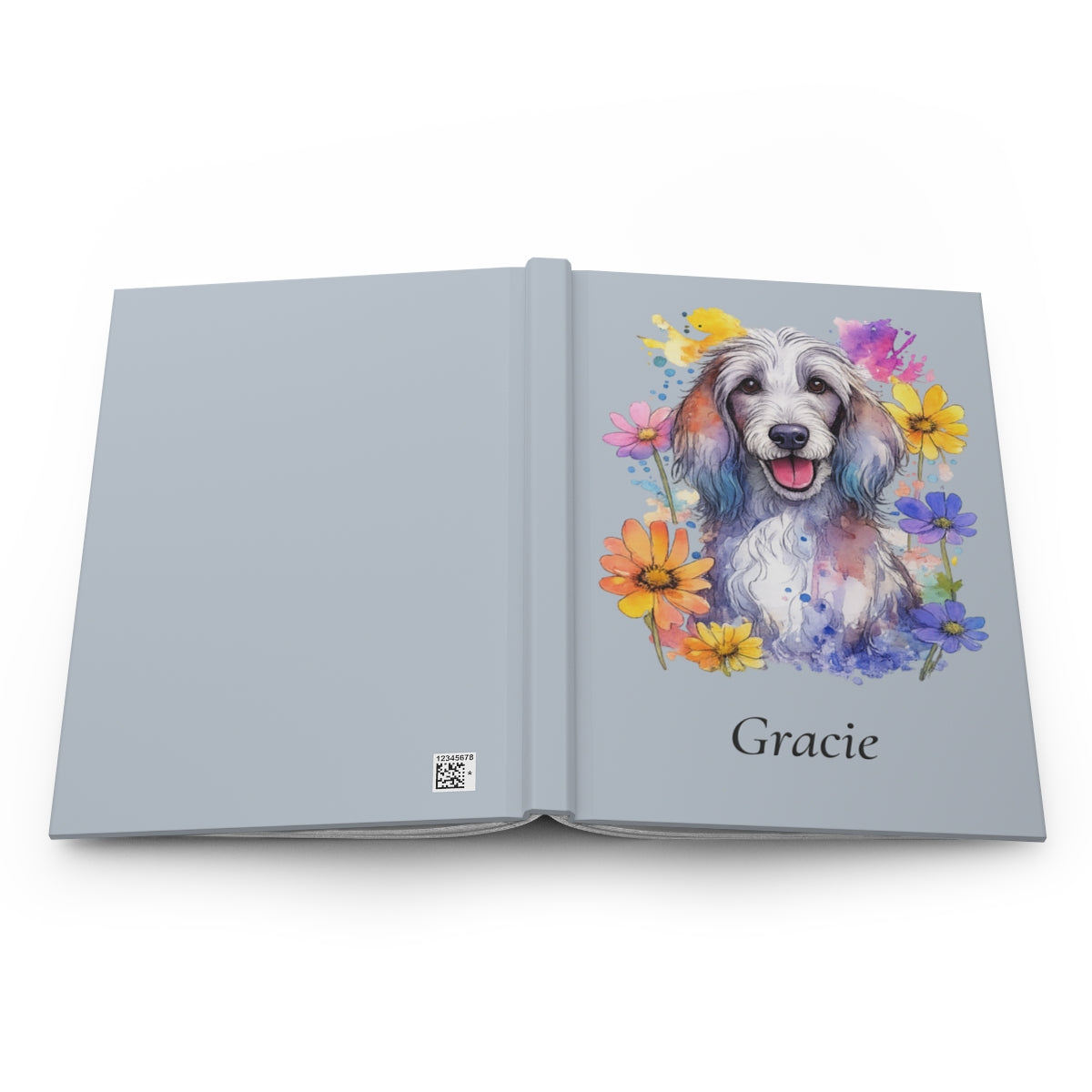Personalized Dog Watercolor Hardcover Journal