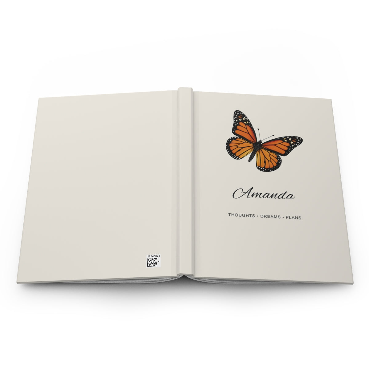 Personalized Butterfly Hardcover Journal