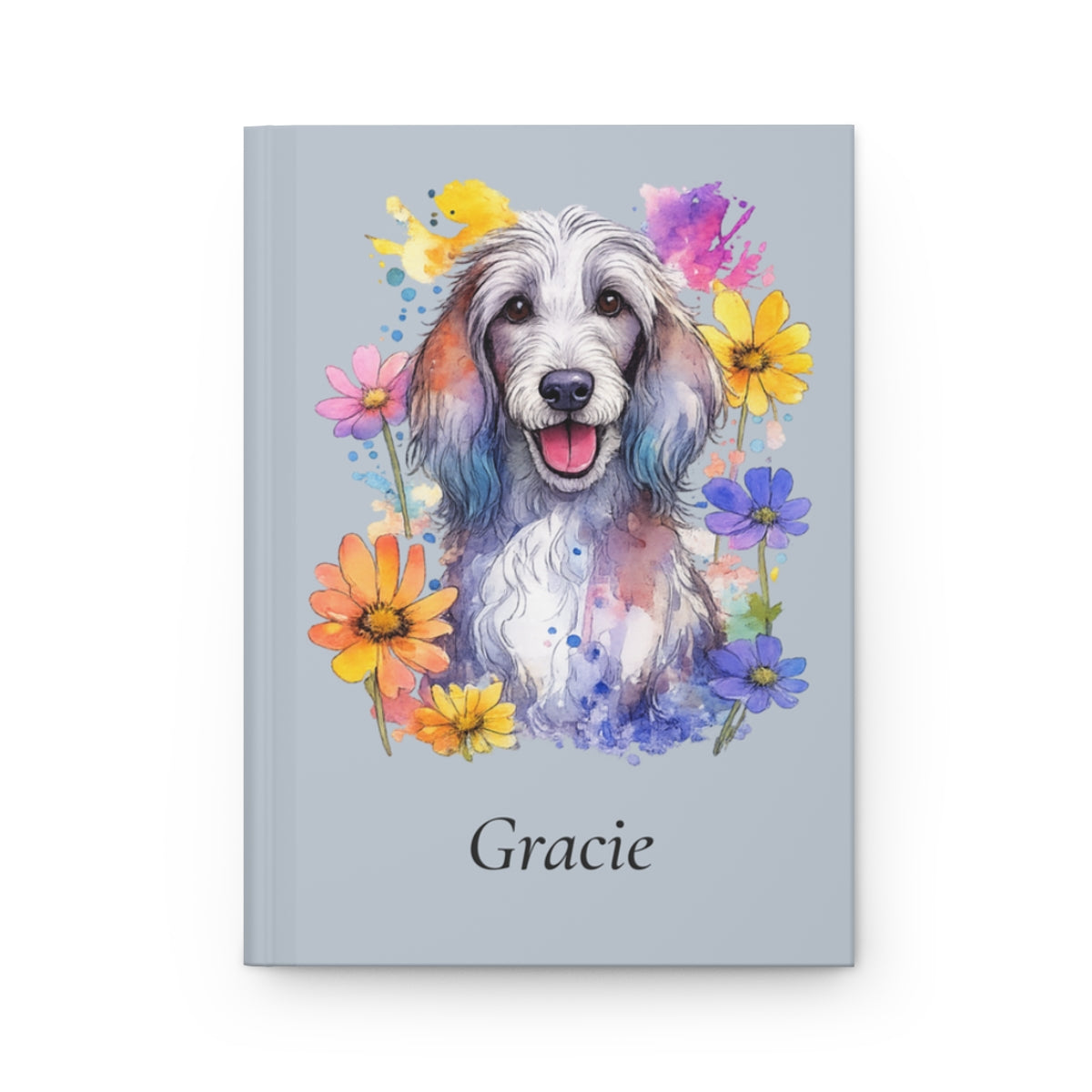 Personalized Dog Watercolor Hardcover Journal