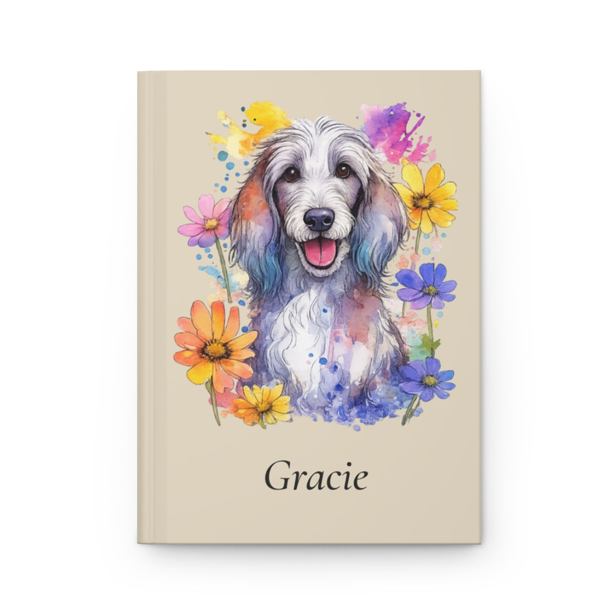 Personalized Dog Watercolor Hardcover Journal