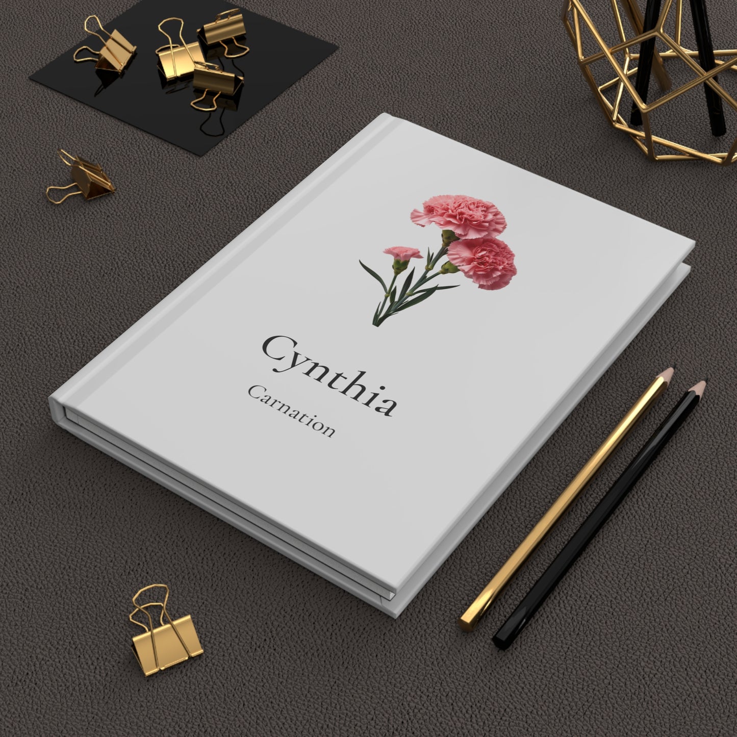 Personalized Floral Hardcover Journal