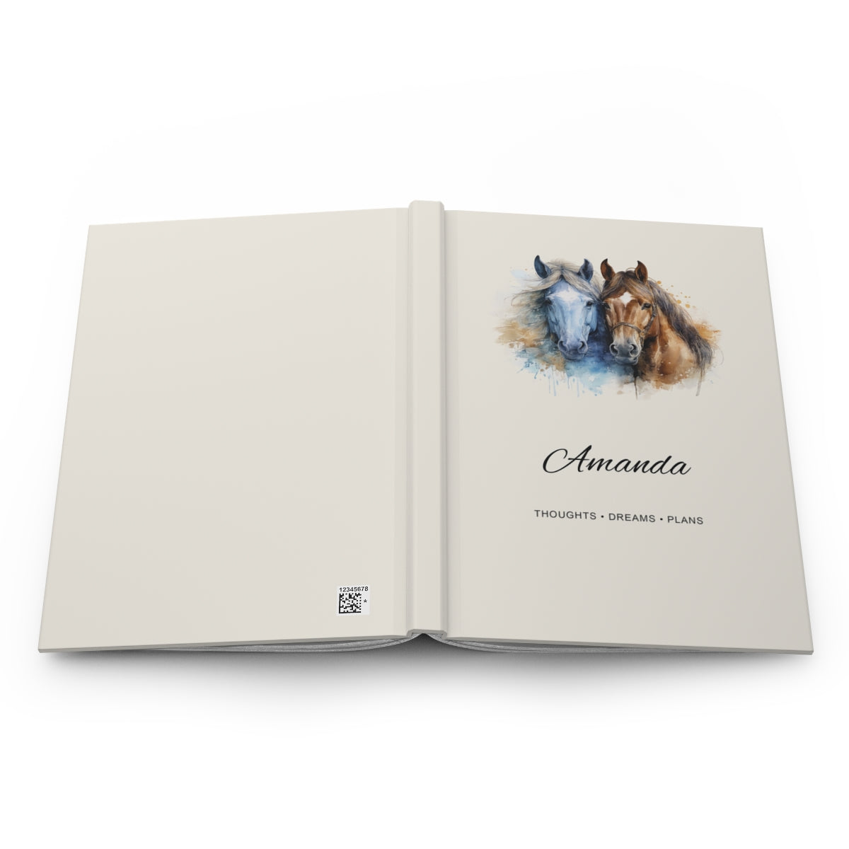 Personalized Horse Hardcover Journal