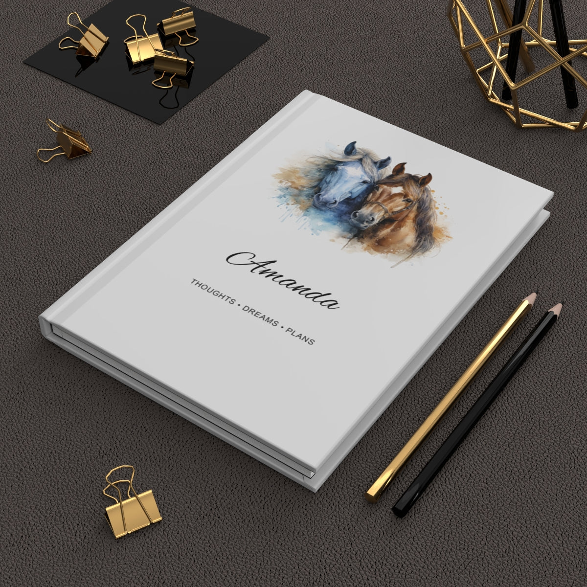 Personalized Horse Hardcover Journal