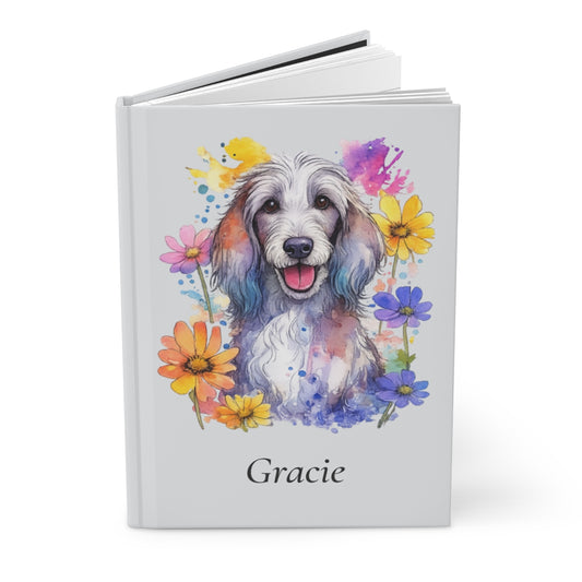 Personalized Dog Watercolor Hardcover Journal