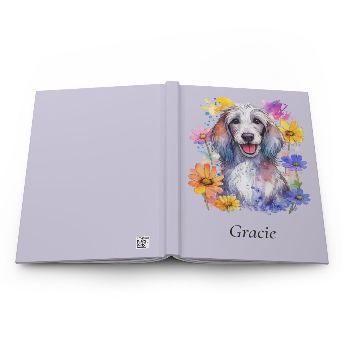 Personalized Dog Watercolor Hardcover Journal