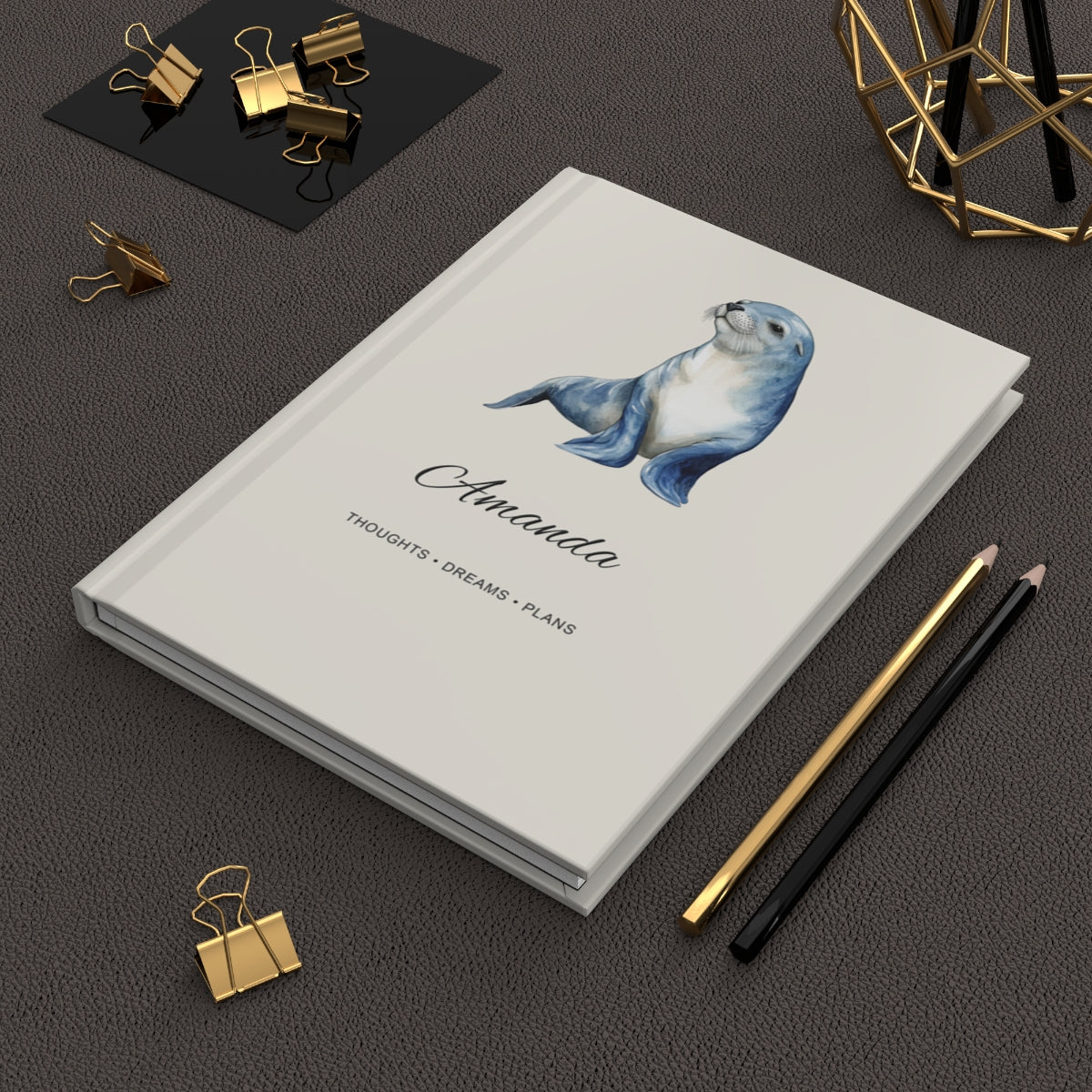 Personalized Sea Animals Hardcover Journal