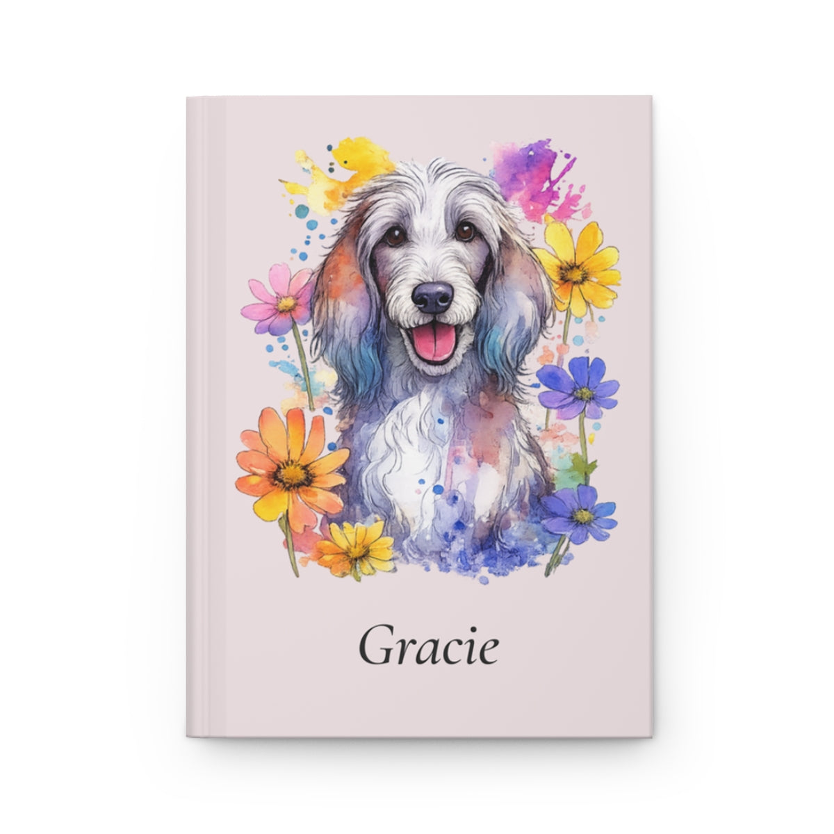 Personalized Dog Watercolor Hardcover Journal
