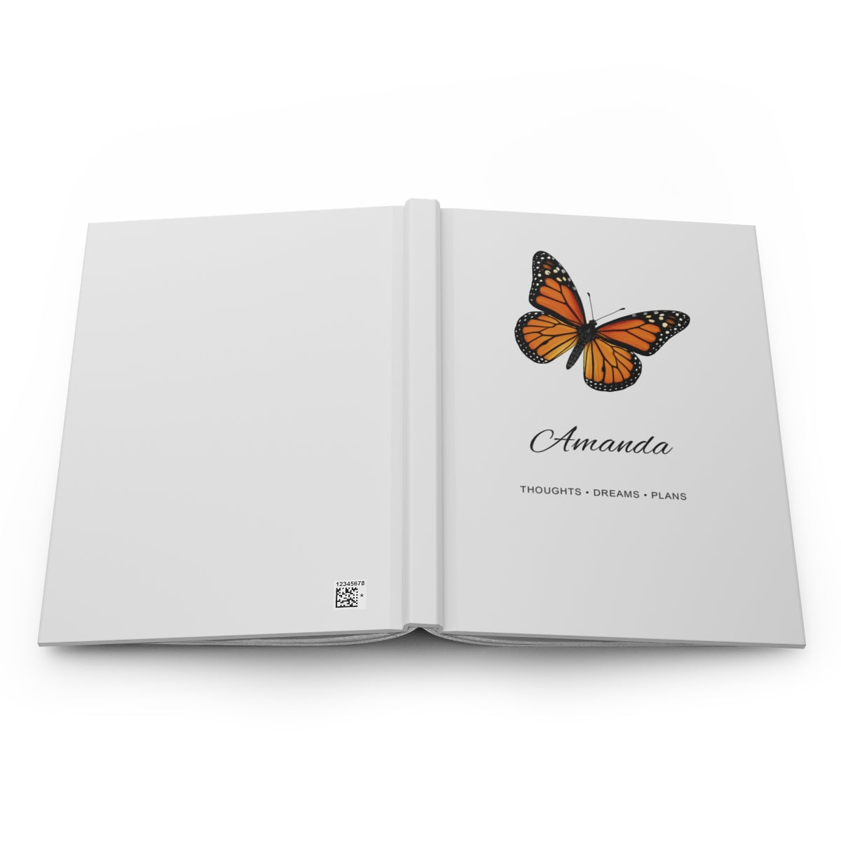 Personalized Butterfly Hardcover Journal