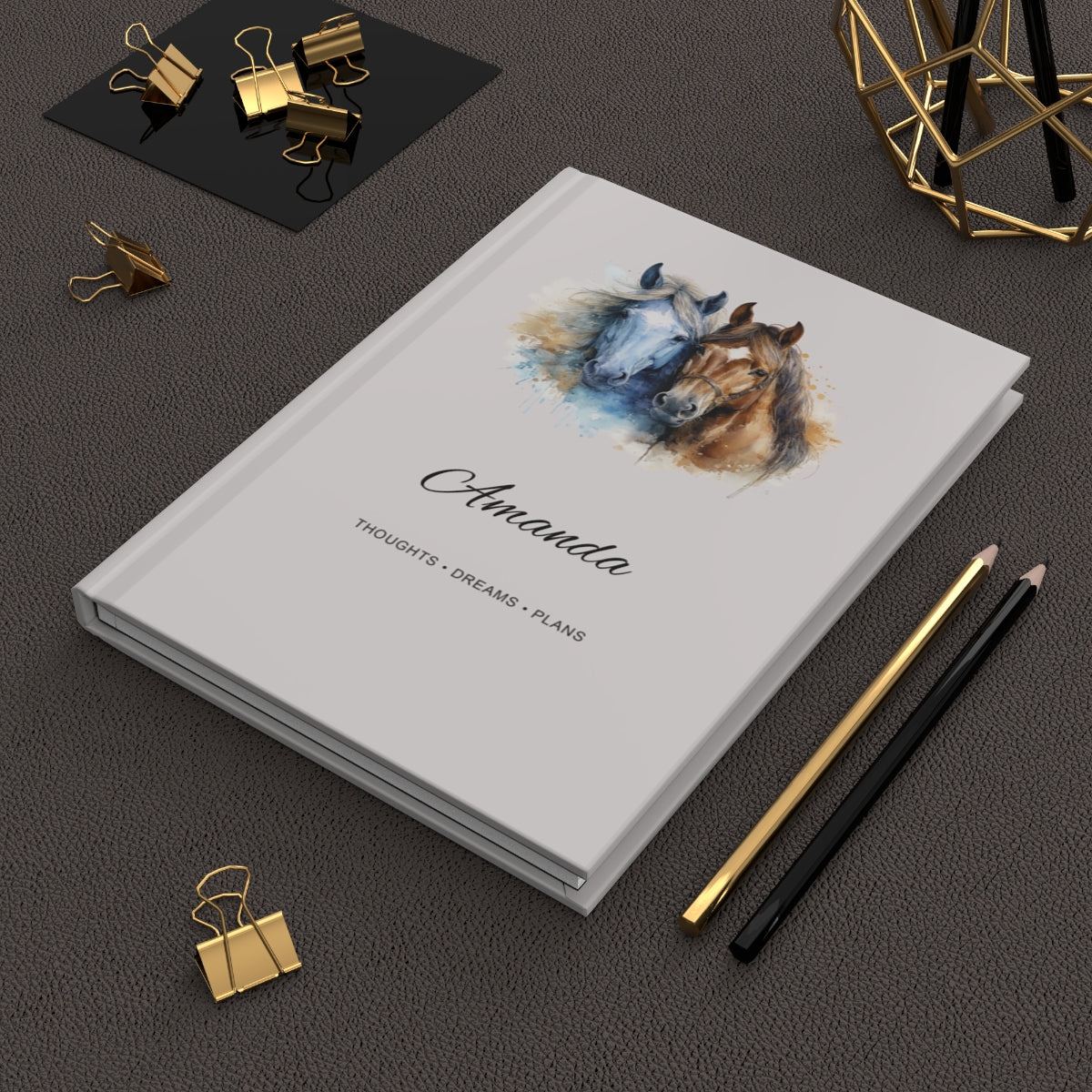 Personalized Horse Hardcover Journal