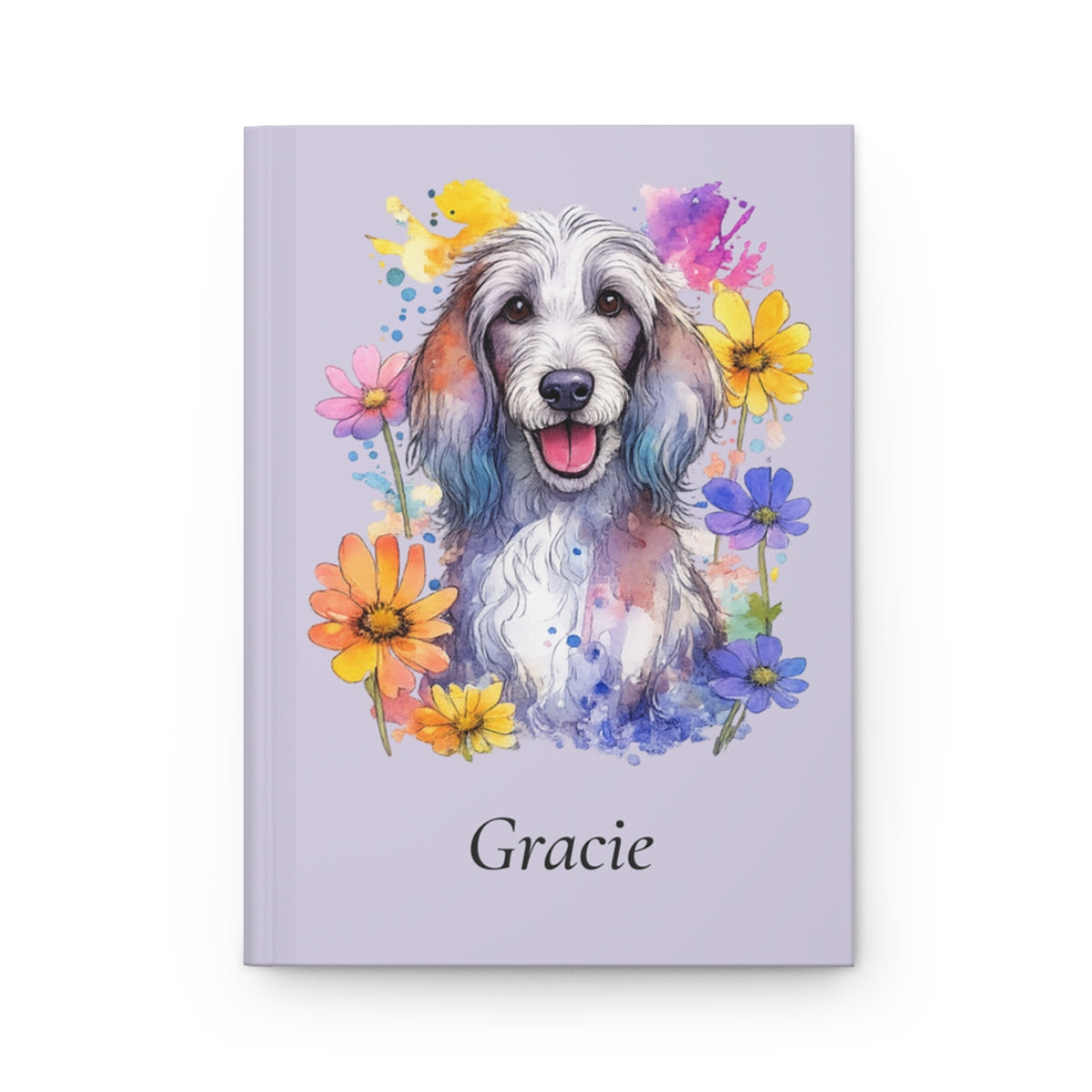 Personalized Dog Watercolor Hardcover Journal