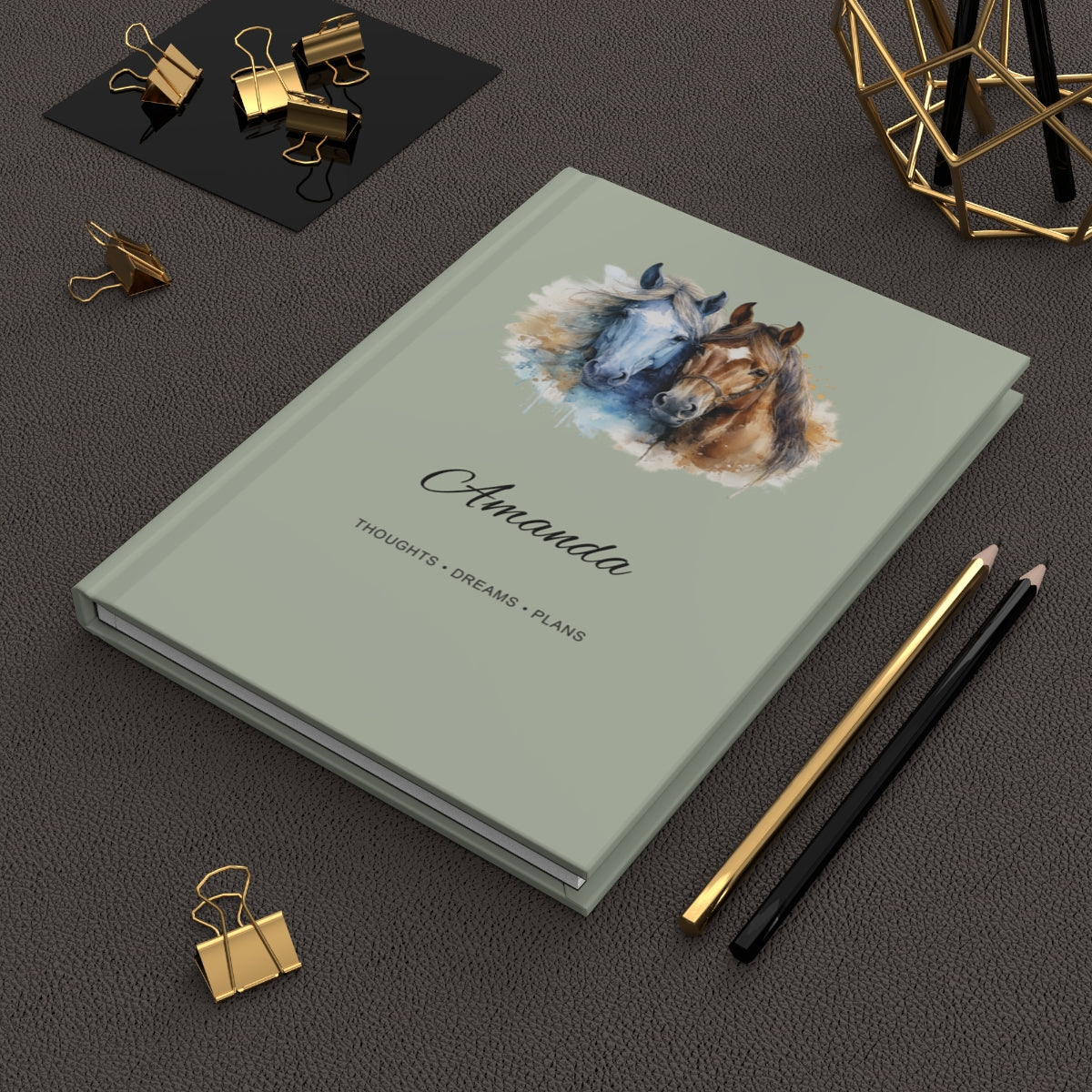Personalized Horse Hardcover Journal