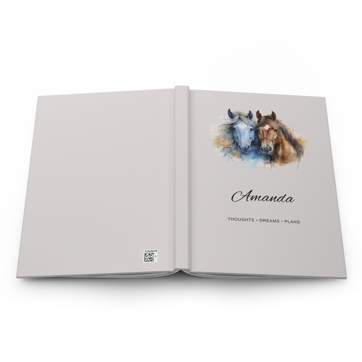 Personalized Horse Hardcover Journal