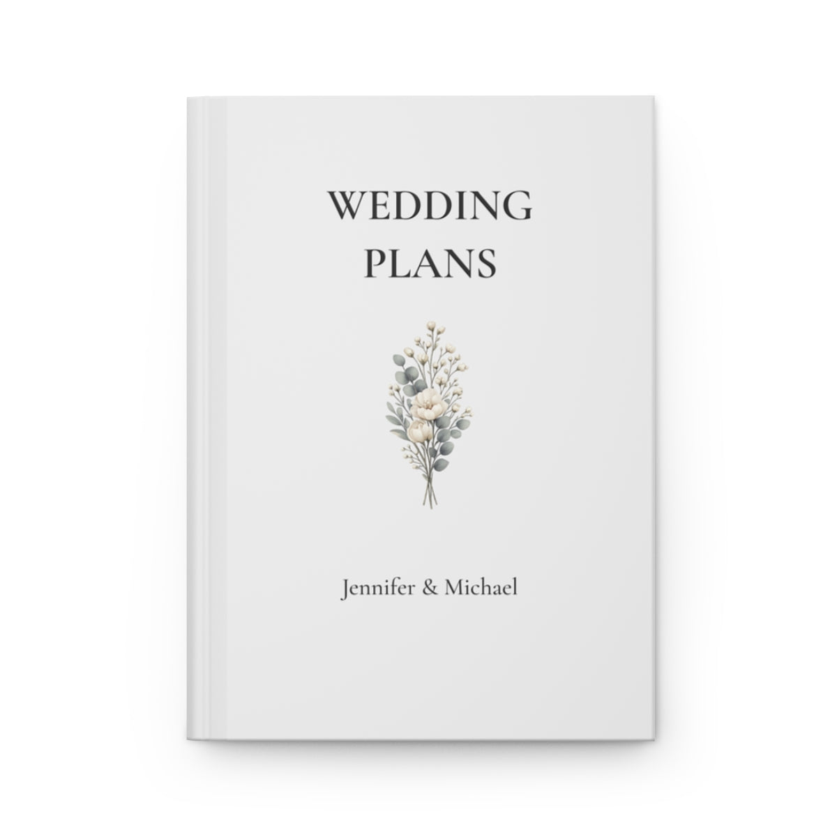 Personalized Hardcover Wedding Journal Matte
