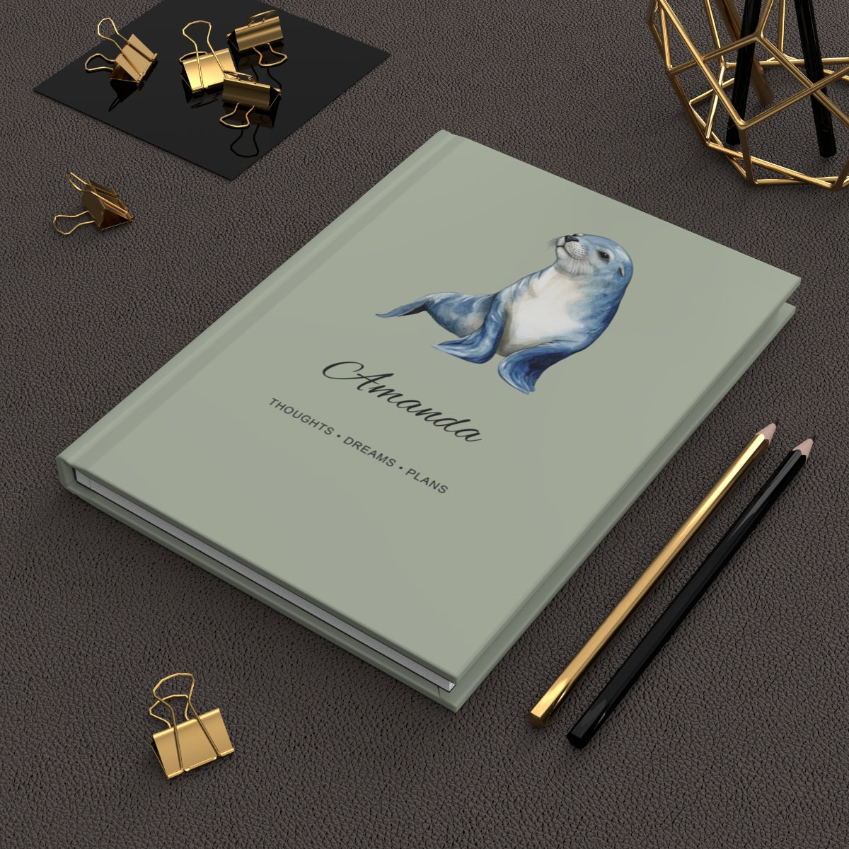Personalized Sea Animals Hardcover Journal