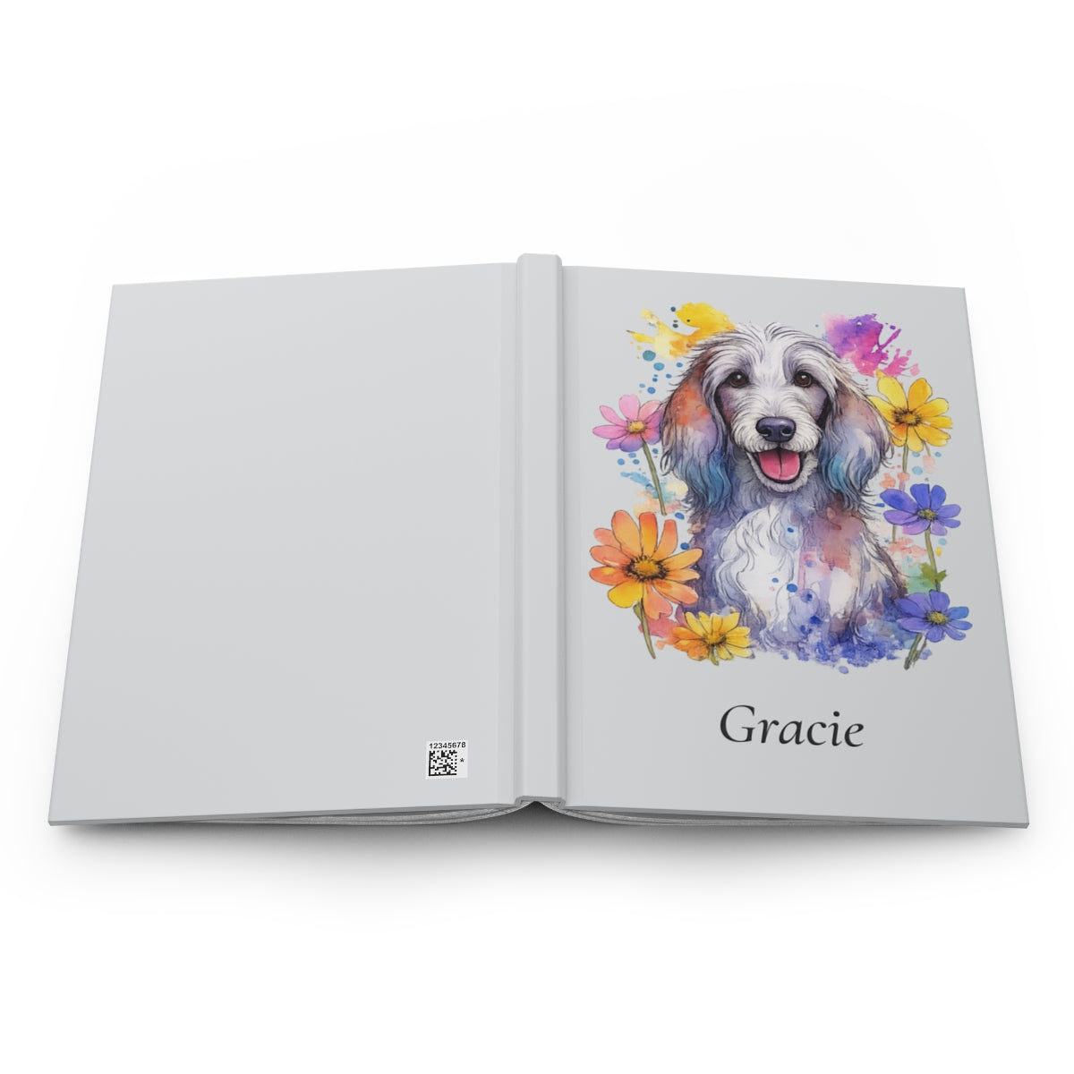 Personalized Dog Watercolor Hardcover Journal