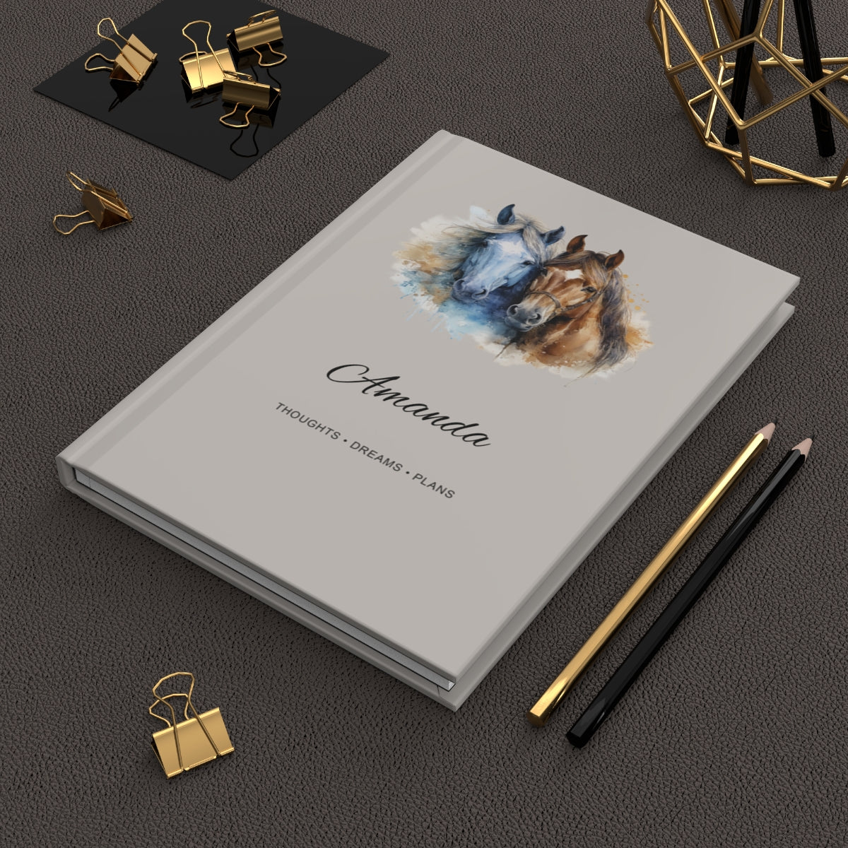 Personalized Horse Hardcover Journal