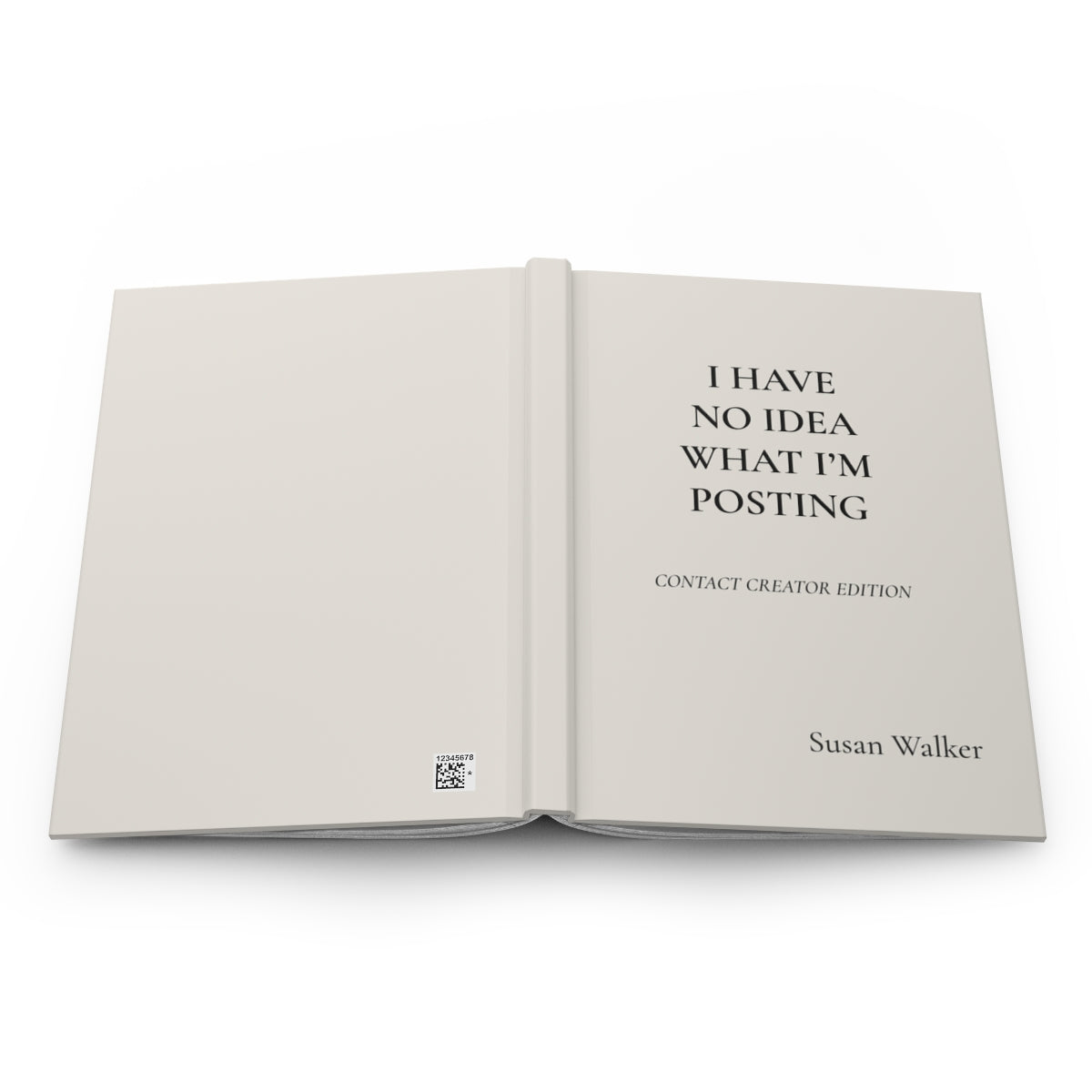 Personalized Content Creator Hardcover Journal