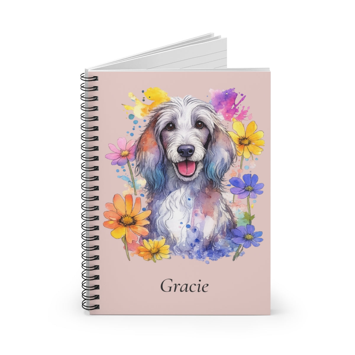 Personalized Watercolor Spiral Notebook
