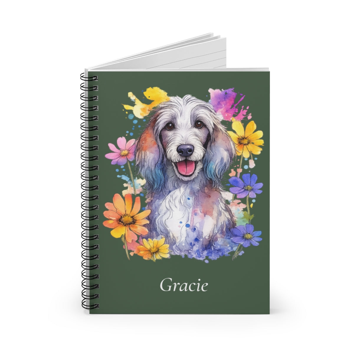 Personalized Watercolor Spiral Notebook