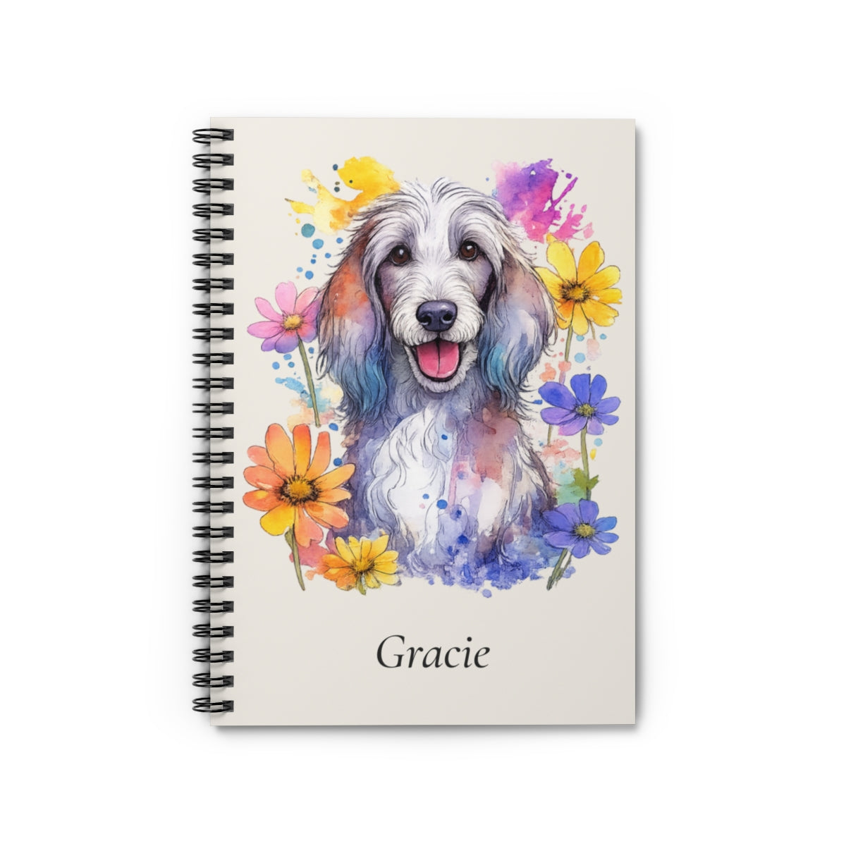 Personalized Watercolor Spiral Notebook