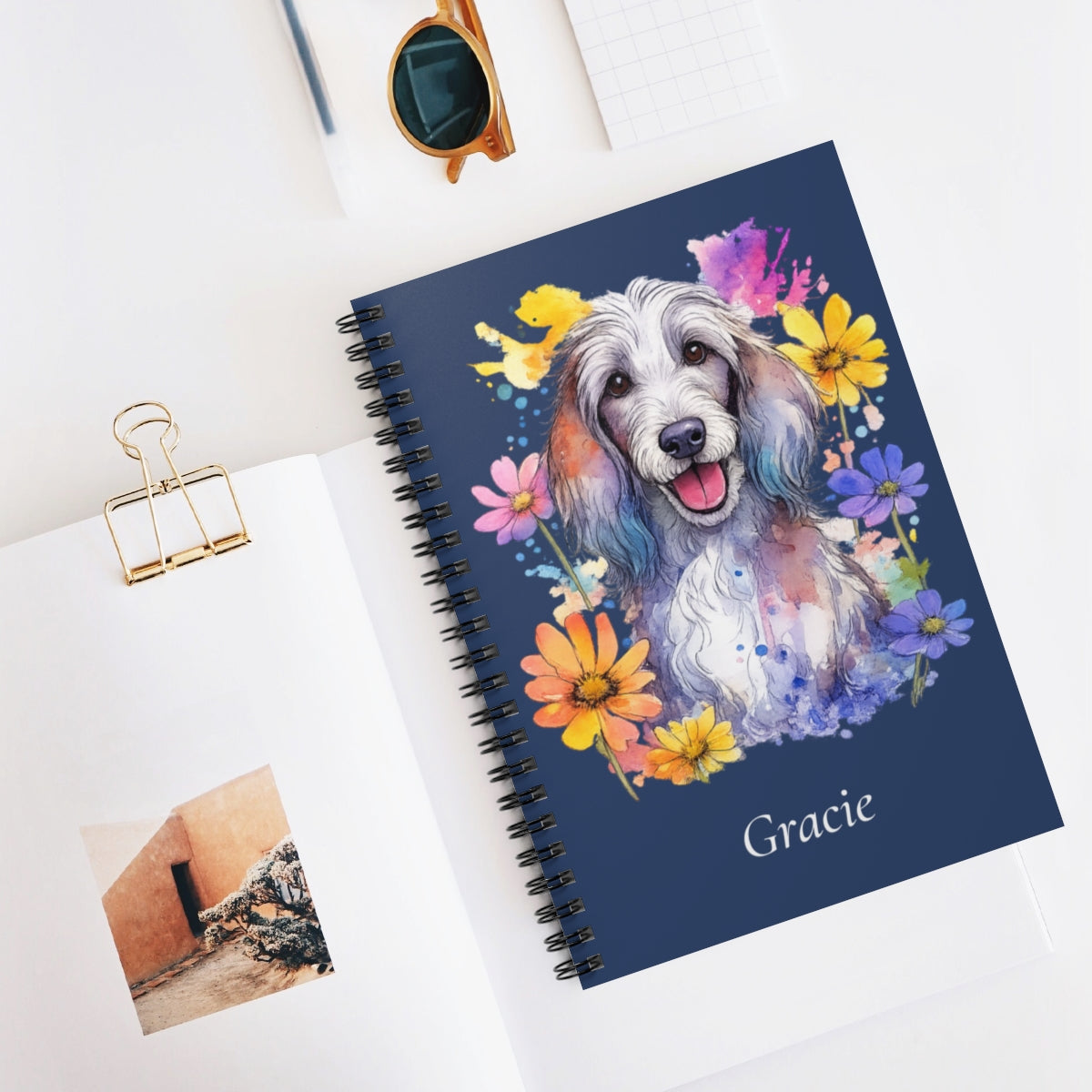 Personalized Watercolor Spiral Notebook