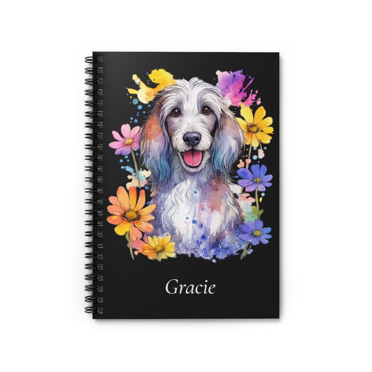 Personalized Watercolor Spiral Notebook