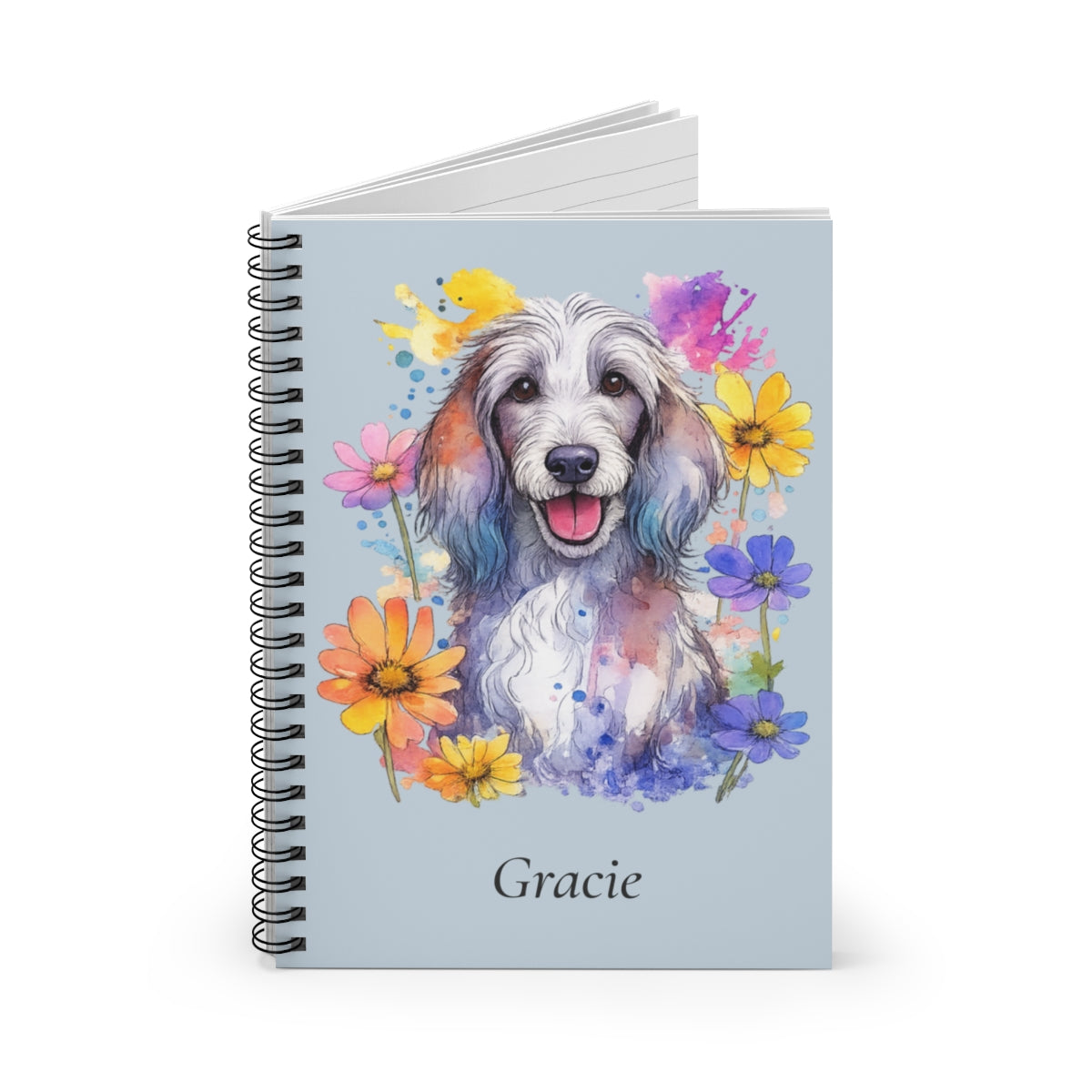 Personalized Watercolor Spiral Notebook