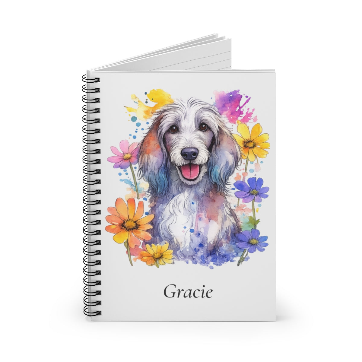 Personalized Watercolor Spiral Notebook