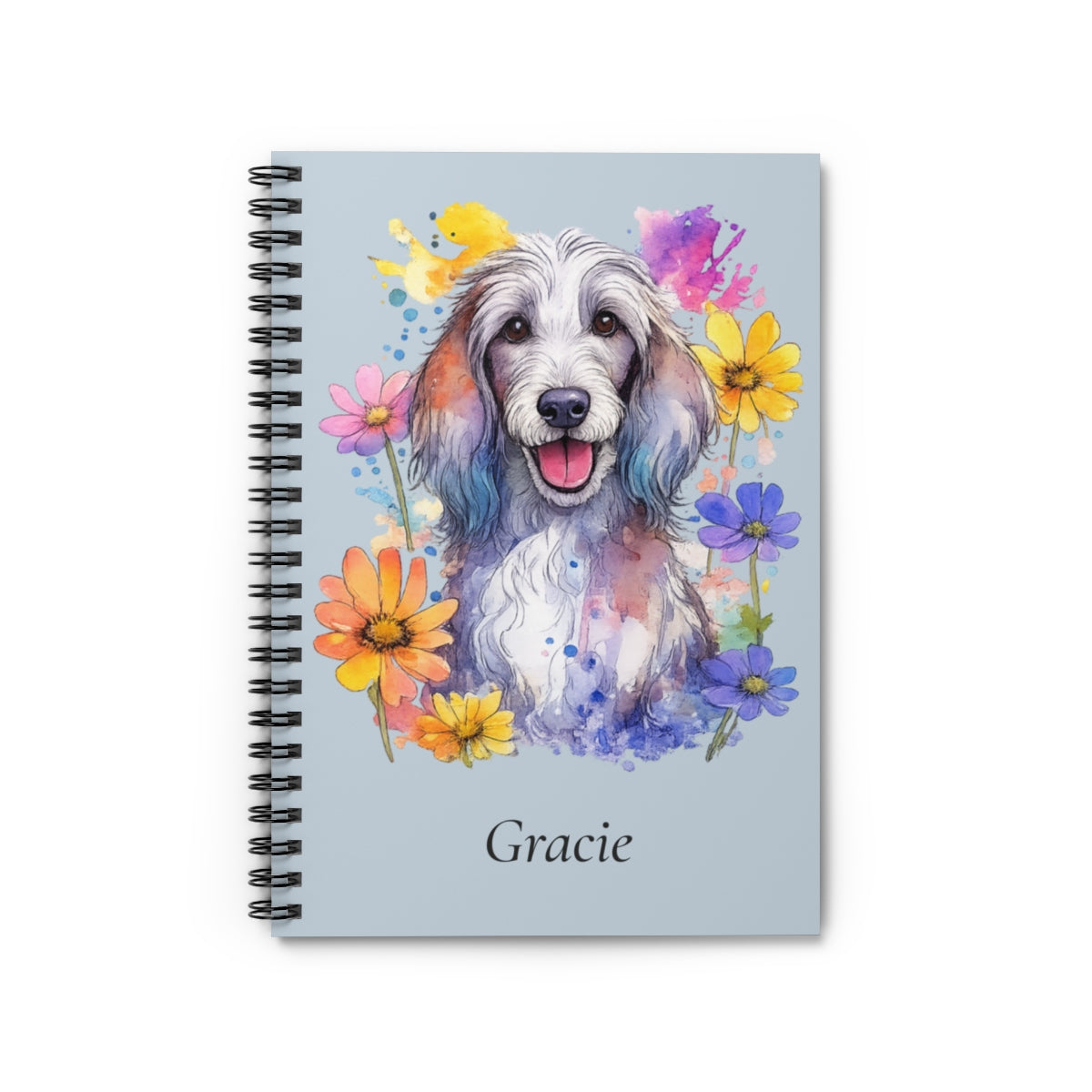 Personalized Watercolor Spiral Notebook