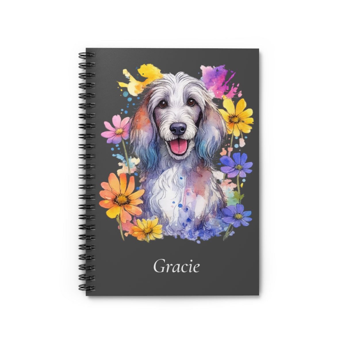 Personalized Watercolor Spiral Notebook