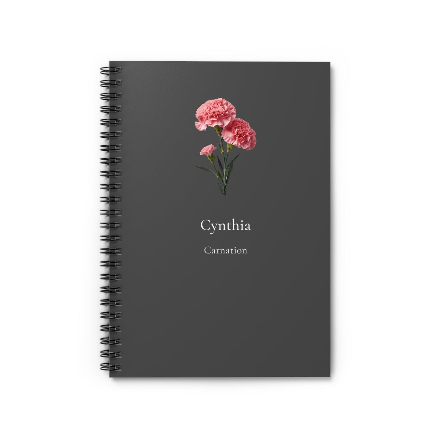 Personalized Floral Spiral Notebook