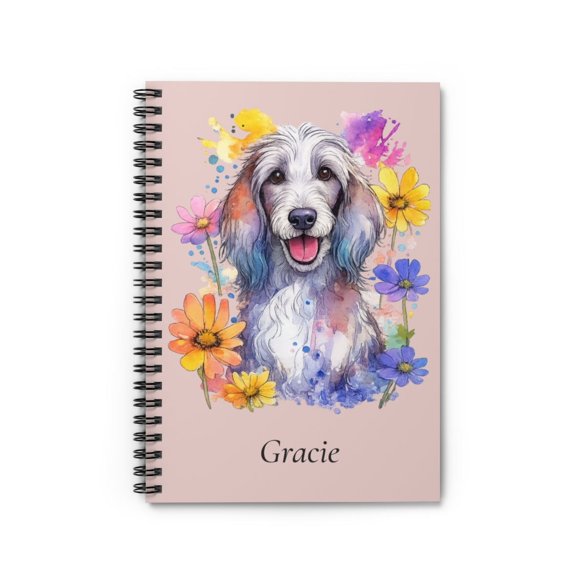 Personalized Watercolor Spiral Notebook