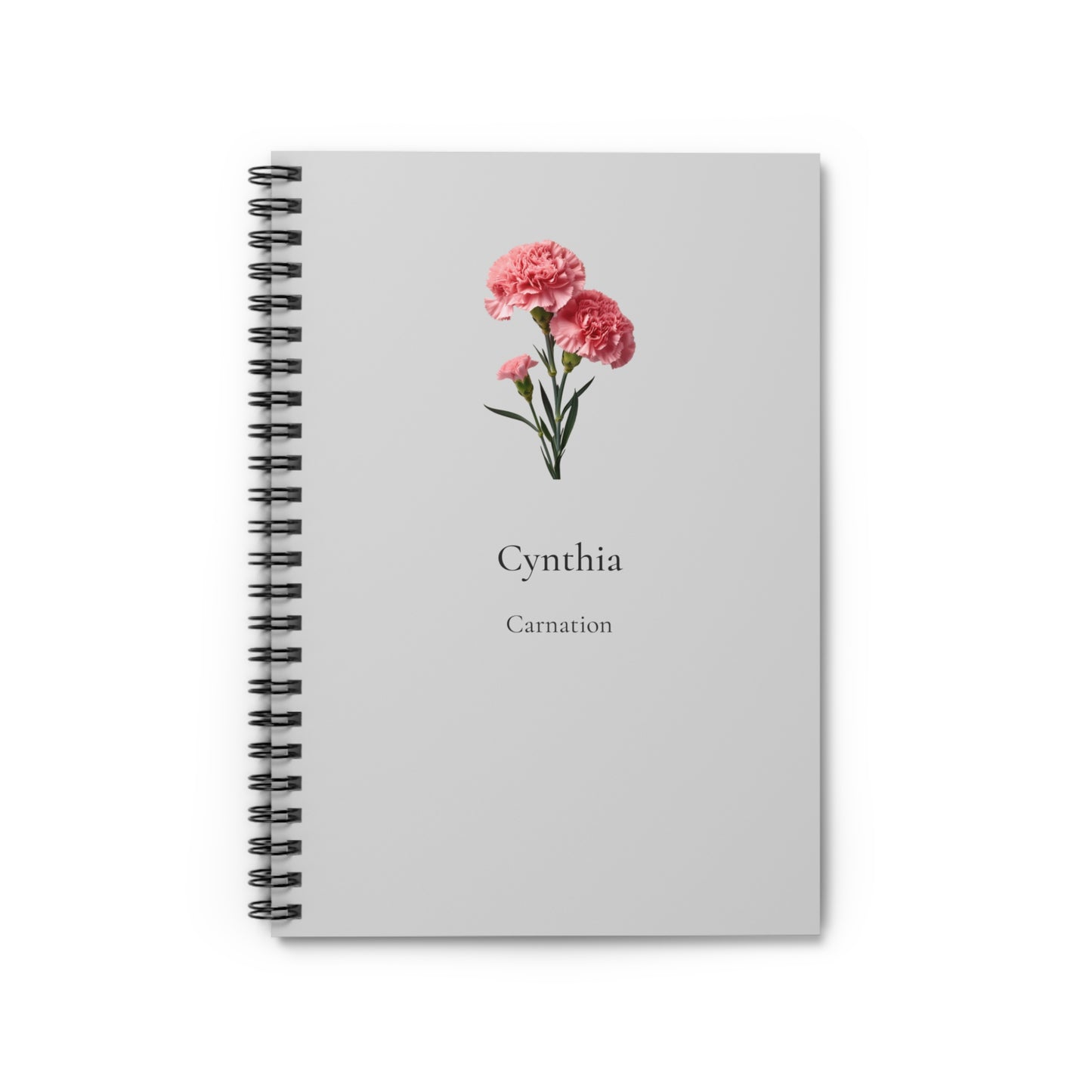 Personalized Floral Spiral Notebook